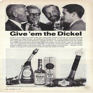 1967 George Dickel Whiskey Give ‘em the Dickel Vintage Magazine Print Ad/Poster
